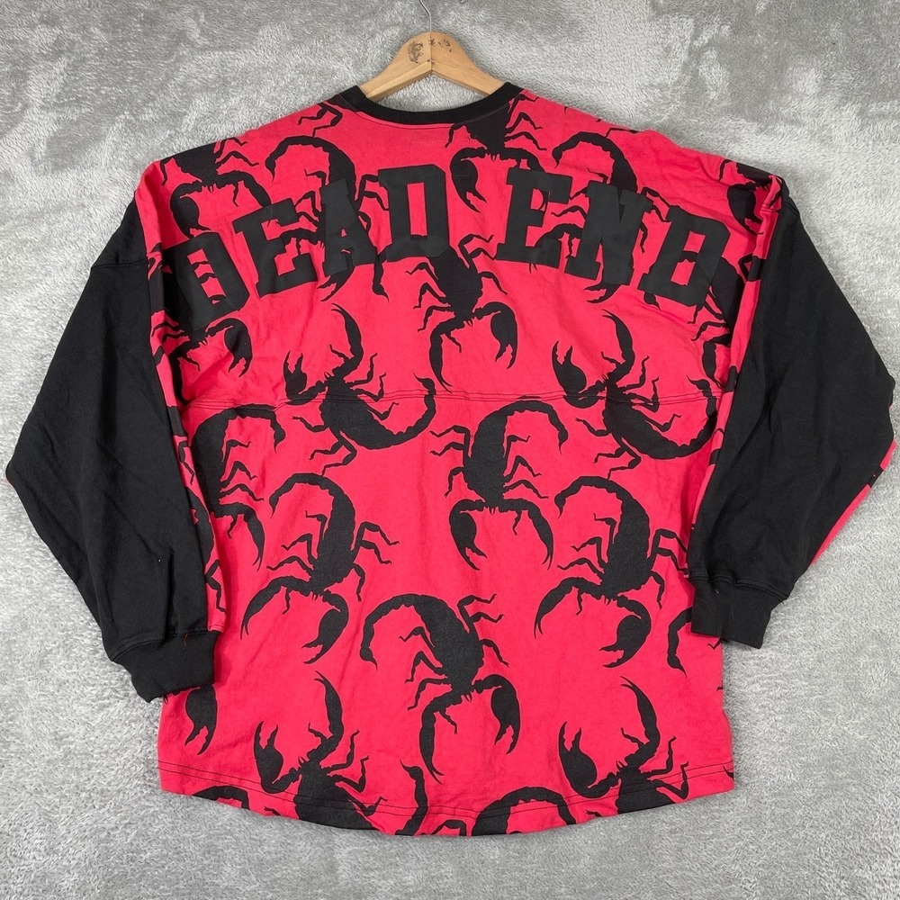 Spirit Jersey Dead‎ End Scorpion Shirt Mens Large Red Black Graphic Long Sleeve